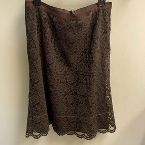 Dark Brown Lace Skirt